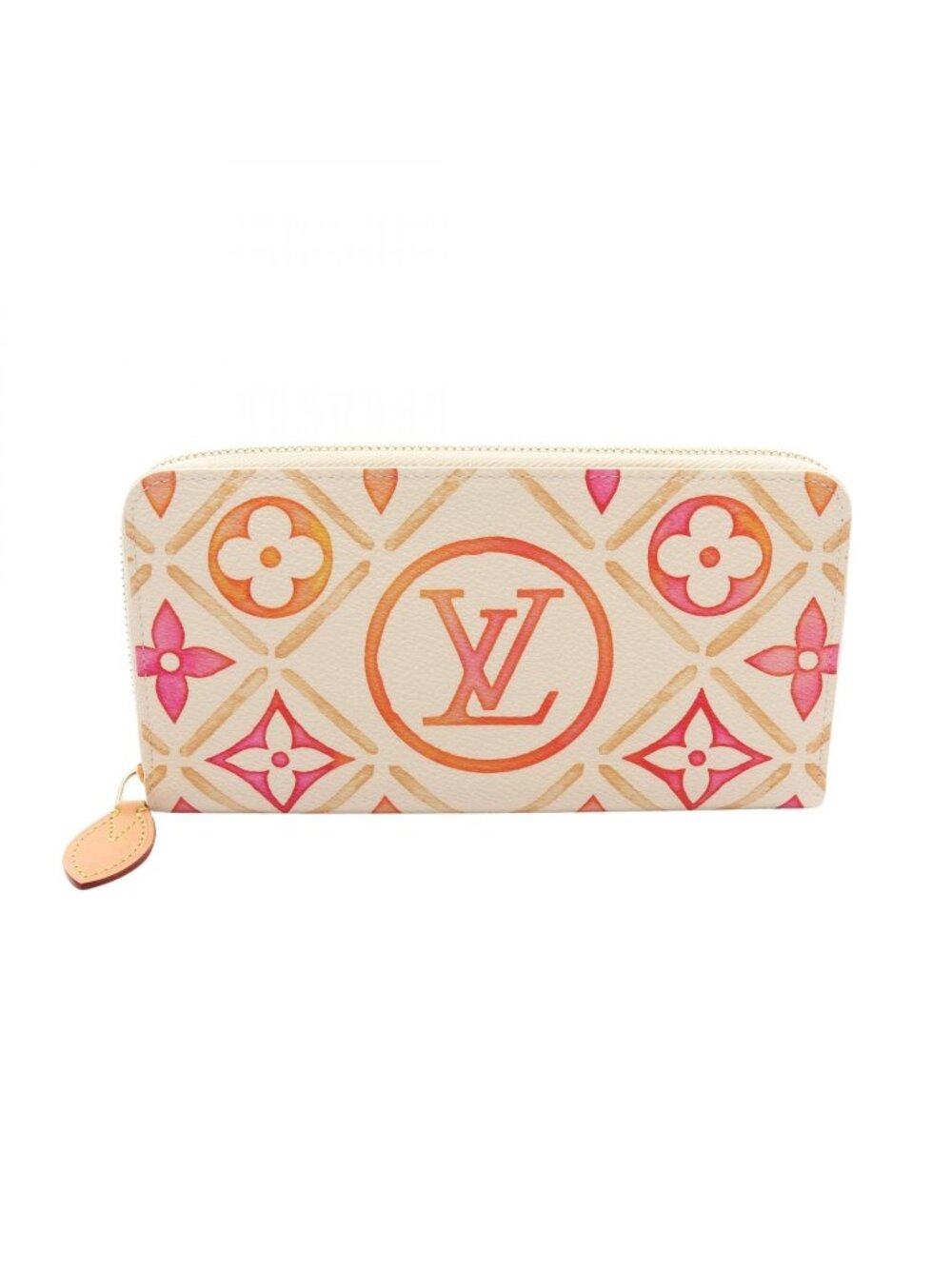Louis Vuitton Round Wallet Zippy by the Pool Coral Leather